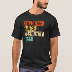 Camiseta Impresionante desde febrero de 1954 69 años de eda