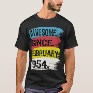 Camiseta Impresionante desde febrero de 1954 Pisces Aquariu