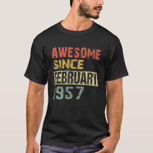 Camiseta Impresionante Desde Febrero De 1957 65º Cumpleaños