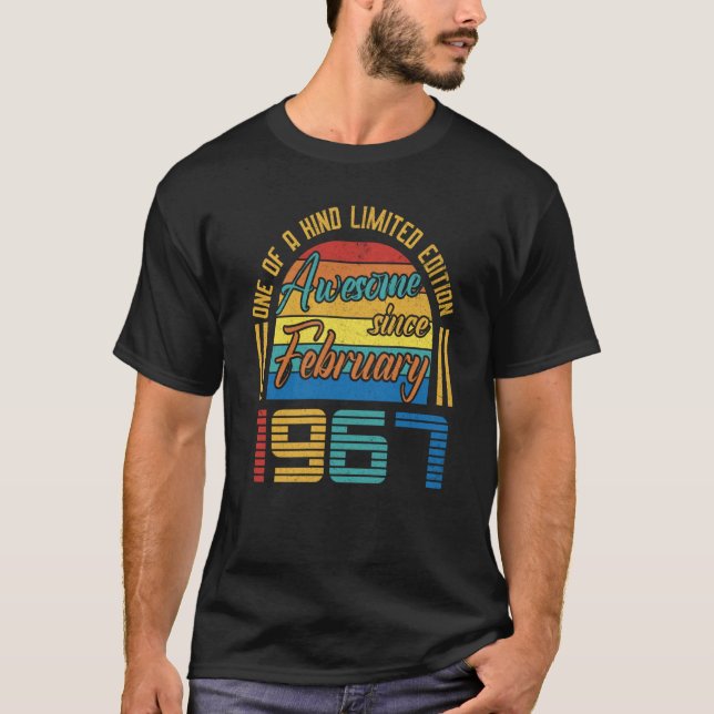 Camiseta Impresionante desde febrero de 1967 56 años de eda (Anverso)