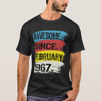 Camiseta Impresionante Desde Febrero De 1967 Pisces Aquariu
