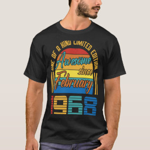 Camiseta Impresionante desde febrero de 1968 55 años de eda