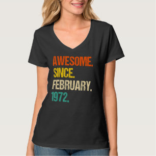 Camiseta Impresionante desde febrero de 1972 50º cumpleaños