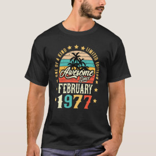 Camiseta Impresionante desde febrero de 1977 Vintage 45th B