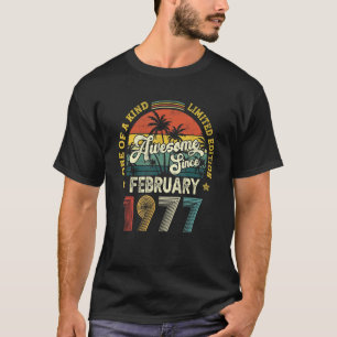 Camiseta Impresionante desde febrero de 1977 Vintage 45th B