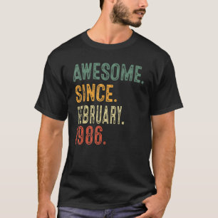 Camiseta Impresionante desde febrero de 1986 37º regalo de 