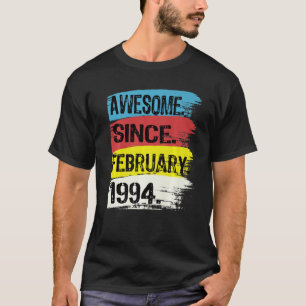 Camiseta Impresionante desde febrero de 1994 Pisces Aquariu