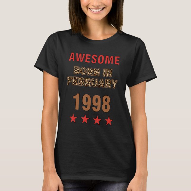 Camiseta Impresionante desde febrero de 1998 Leopard Print (Anverso)