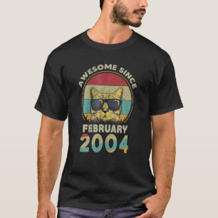 Camiseta Impresionante Desde Febrero De 2004 18º Gato De Cu
