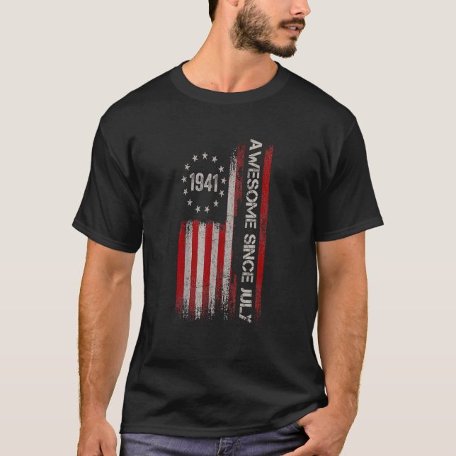 Camiseta Impresionante desde julio de 1941 Bandera American (Anverso)