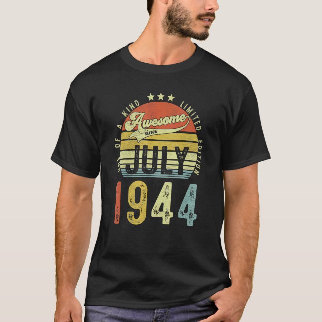 Camiseta Impresionante desde julio de 1944 78º cumpleaños d (Anverso)