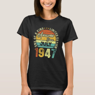 Camiseta Impresionante desde julio de 1947 76 años de edad 