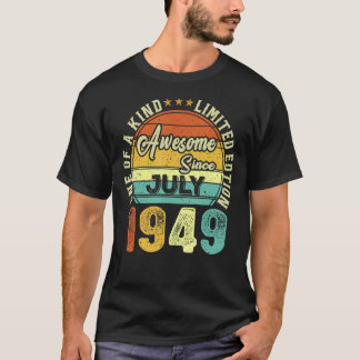 Camiseta Impresionante desde julio de 1949 74 años de edad 