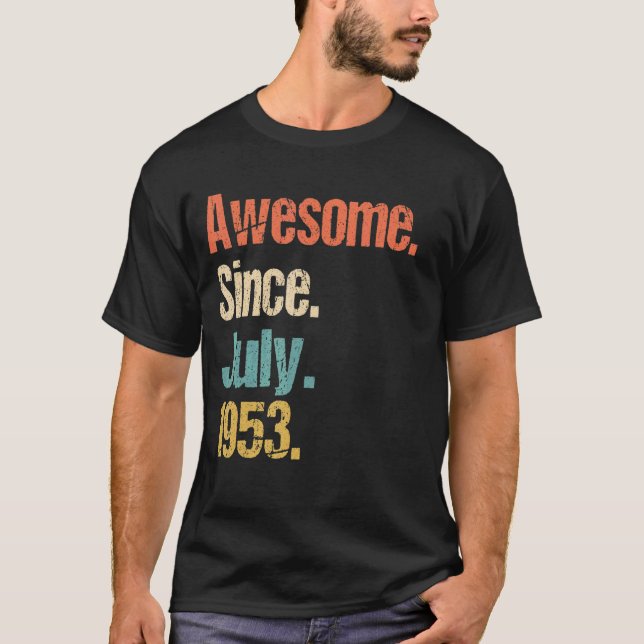 Camiseta Impresionante desde julio de 1953 69ª cosecha de c (Anverso)