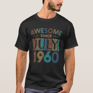 Camiseta Impresionante Desde Julio De 1960 60 Cumpleaños 60
