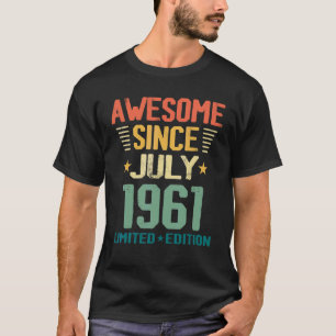 Camiseta Impresionante desde julio de 1961 61ª Retro de cum