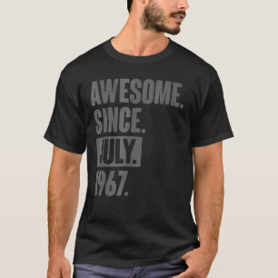 Camiseta Impresionante desde julio de 1967 55 años de edad 