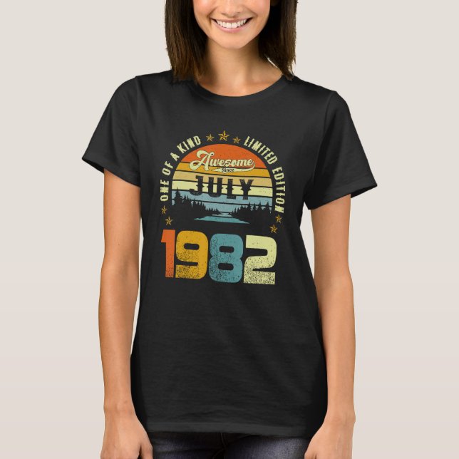Camiseta Impresionante Desde Julio De 1982 Uno De Una Espec (Anverso)