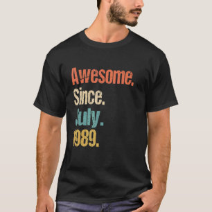 Camiseta Impresionante desde julio de 1989 33ª cosecha de c