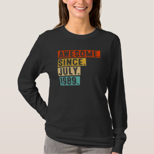 Camiseta Impresionante desde julio de 1989 Vintage 33rd Bir