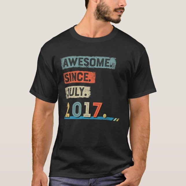 Camiseta Impresionante Desde Julio De 2017 Cuarto Niño De C (Anverso)