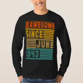 Camiseta Impresionante Desde Junio De 1943 Vintage 79 Hombr