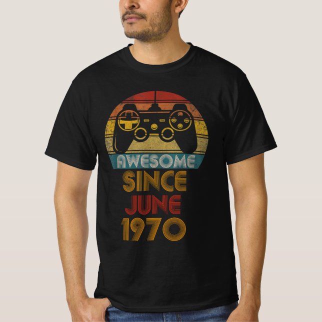 Camiseta Impresionante desde junio de 1970, feliz jugador d (Anverso)