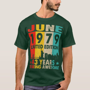 Camiseta Impresionante desde junio de 1979 43er Retro de Vi