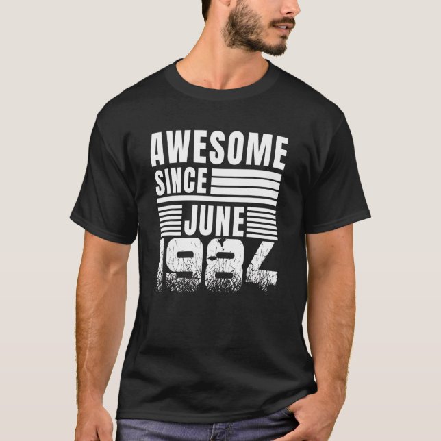 Camiseta Impresionante desde junio de 1984 38º cumpleaños (Anverso)