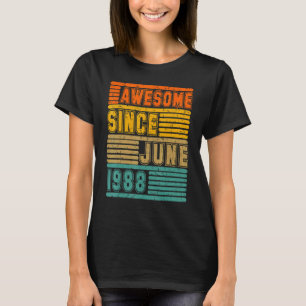 Camiseta Impresionante desde junio de 1988 Vintage 34th Men