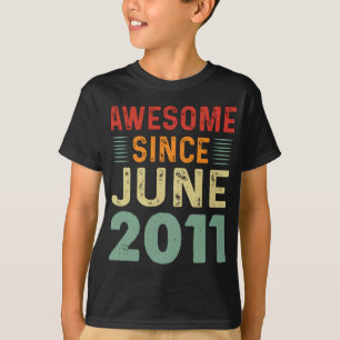 Camiseta Impresionante desde junio de 2011 cumpleaños vint
