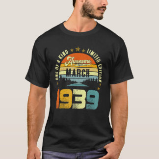 Camiseta Impresionante desde marzo de 1939 Vintage 83th Bir