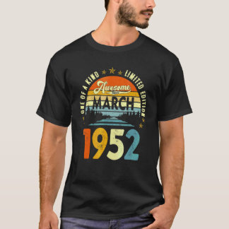 Camiseta Impresionante desde marzo de 1952 Vieja 70 cumplea