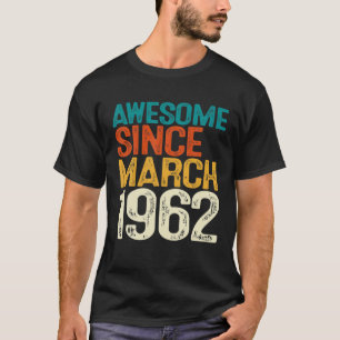 Camiseta Impresionante Desde Marzo De 1962 60º Regalo De Cu