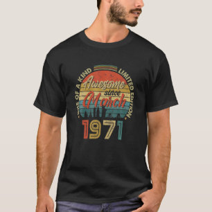 Camiseta Impresionante Desde Marzo De 1971 Vintage 51º Cump