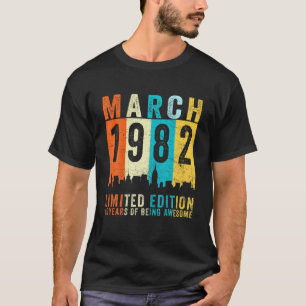 Camiseta Impresionante Desde Marzo De 1982 40ª Alquiler De 