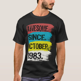 Camiseta Impresionante Desde Marzo De 1983 Pisces Aries Tie