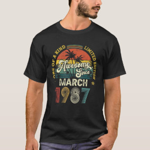 Camiseta Impresionante desde marzo de 1987 Viejo Cumpleaños
