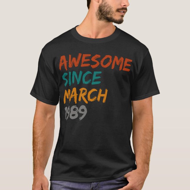 Camiseta impresionante desde marzo de 1988 (Anverso)