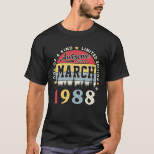 Camiseta Impresionante desde marzo de 1988 cumpleaños retro