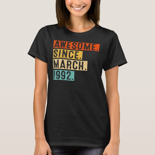 Camiseta Impresionante desde marzo de 1992 31 años de edad  (Anverso)