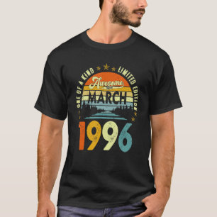 Camiseta Impresionante desde marzo de 1996 Vintage cumpleañ