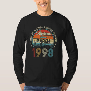 Camiseta Impresionante desde marzo de 1998 Vintage cumpleañ