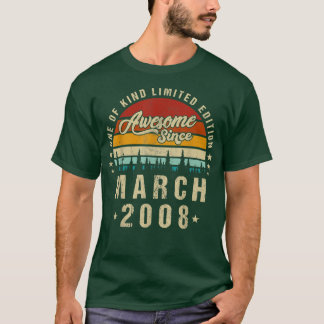 Camiseta Impresionante desde marzo de 2008, 14 cumpleaños v
