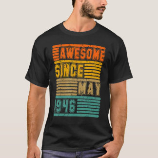 Camiseta Impresionante Desde Mayo De 1946 Vintage 76 Hombre