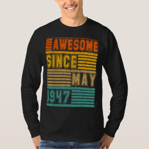 Camiseta Impresionante Desde Mayo De 1947 Vintage 75 Hombre