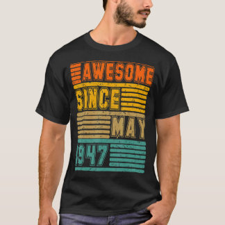 Camiseta Impresionante Desde Mayo De 1947 Vintage 75 Hombre