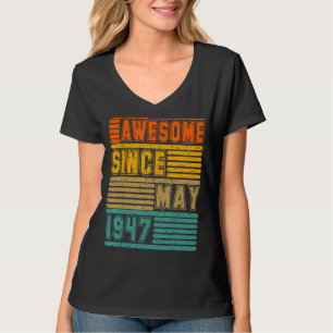 Camiseta Impresionante Desde Mayo De 1947 Vintage 75 Hombre