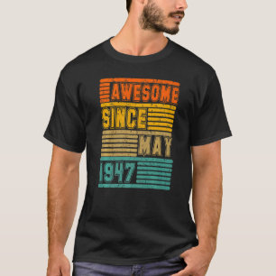 Camiseta Impresionante Desde Mayo De 1947 Vintage 75 Hombre