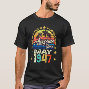 Camiseta Impresionante desde mayo de 1947 Vintage cumpleaño